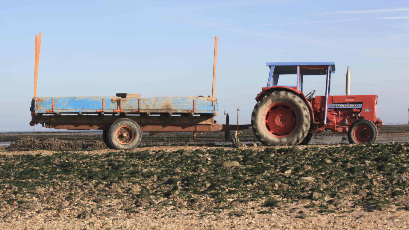 Tractor by the seaside town of Fouras