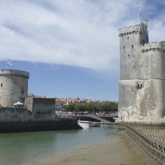 The towers Saint-Nicolas and La Chaîne in La Rochelle