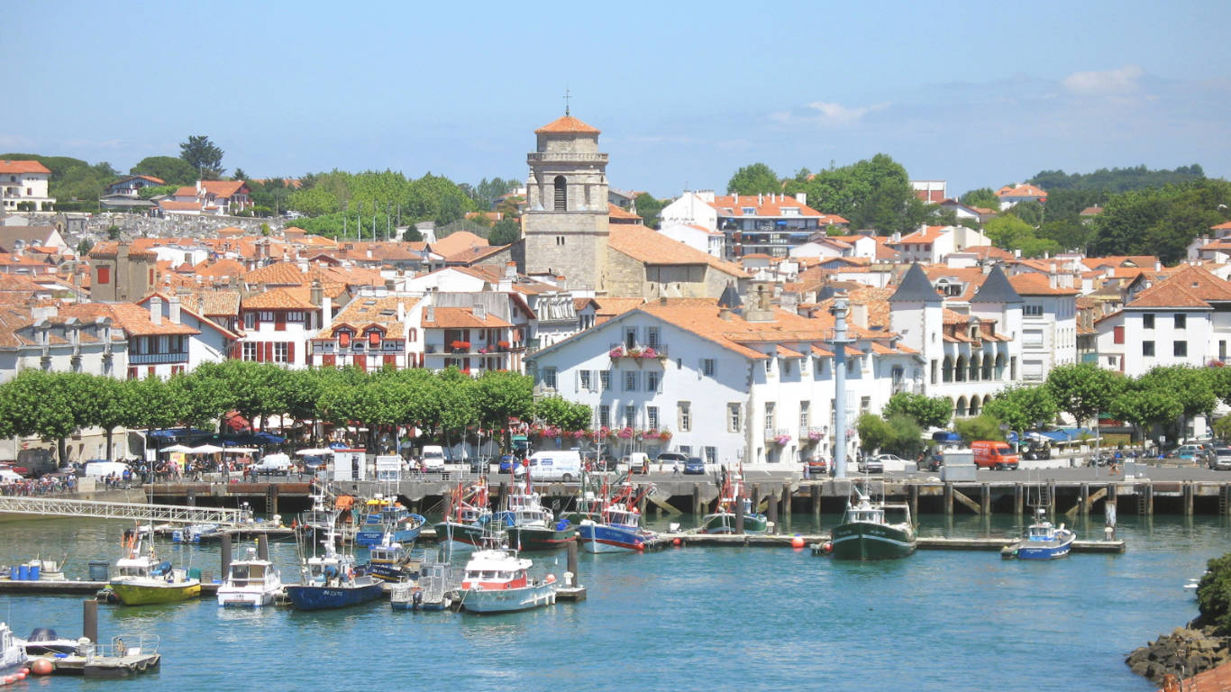 Town of Saint-Jean-de-Luz with it's harbour