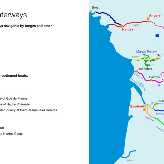 Infographic about inland waterways on French Atlantic Coast